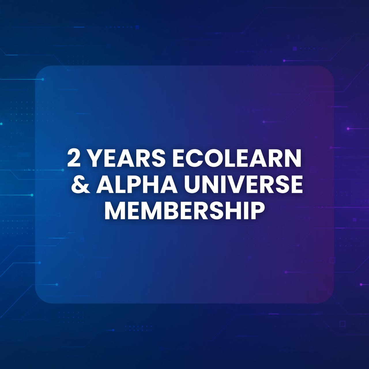 2 years EAU 2 years EcoLearn & Alpha Universe Membership - Image 1